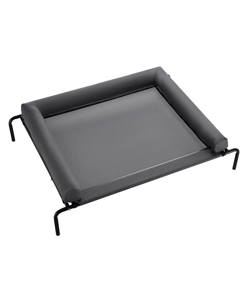 Zeus and Ruta Elevated Cat Bed for Large Cats Portable Raised Cat Cot with Xl Gray Pillow Indoor Outdoor Use