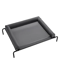 Zeus and Ruta Elevated Cat Bed for Large Cats Portable Raised Cat Cot with Xl Gray Pillow Indoor Outdoor Use