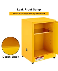 gaomon Flammable Liquid Storage Cabinet, Heavy-Duty Adjustable Shelf Safety Cabinet H Multi-Purpose Hazardous Material Cabinet