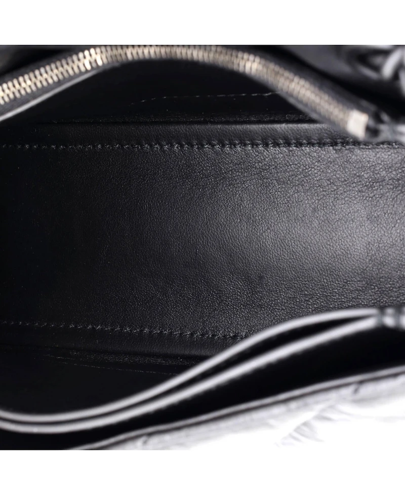 Pre-Owned Balenciaga Crush Chain Flap Bag Quilted Crushed Calfskin