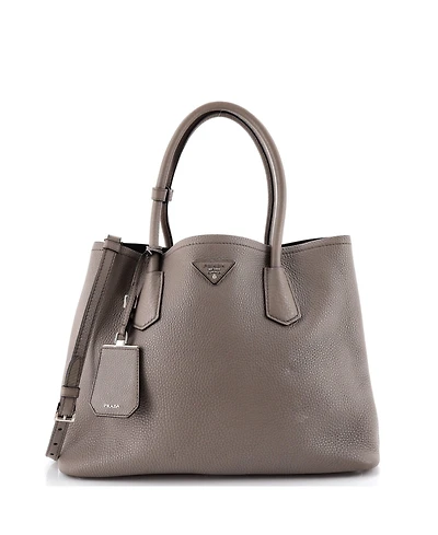 Pre-Owned Prada Large Cuir Double Tote Saffiano Leather