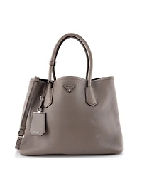 Pre-Owned Prada Large Cuir Double Tote Saffiano Leather