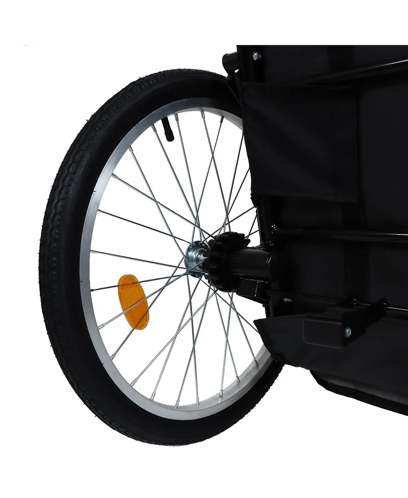 Zeus & Ruta 2-in-1 Cat Trailer Cart with Detachable Hitch Push Handle Quick Release Wheel Storage