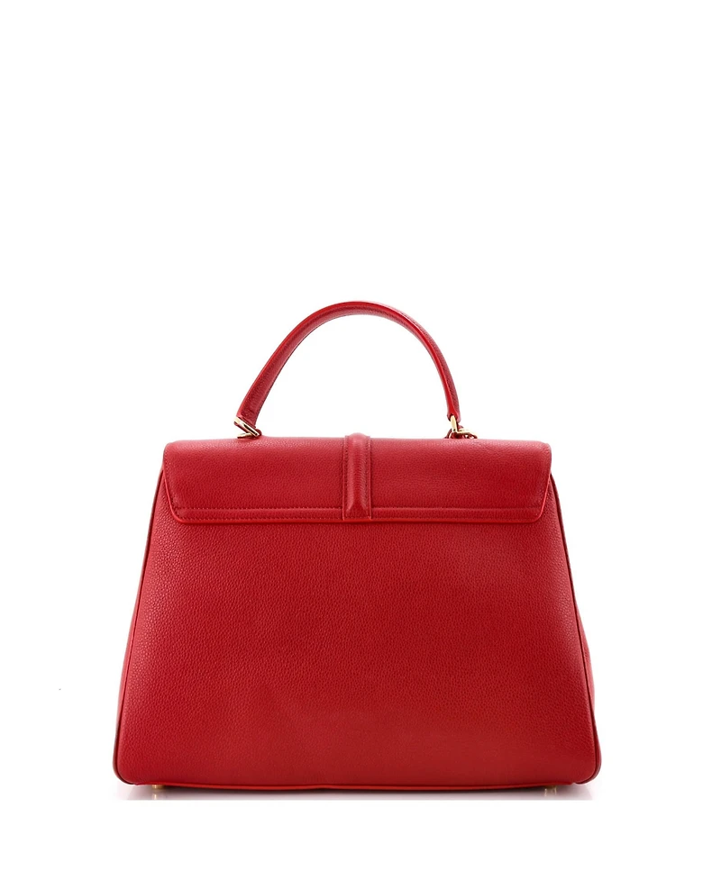 Pre-Owned Celine Medium 16 Top Handle Bag Grained Calfskin