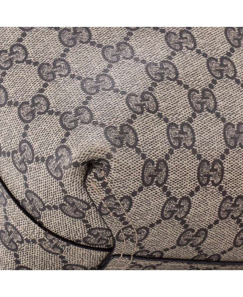 Pre-Owned Gucci Small Reversible Tote Gg Print Leather