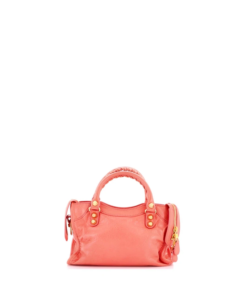 Pre-Owned Balenciaga Mini City Giant Studs Bag Leather