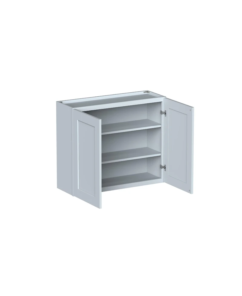 Boyel Living W36" Dove Wall Cabinet with Full Overlay Hdf Door for Custom Kitchen or Bathroom