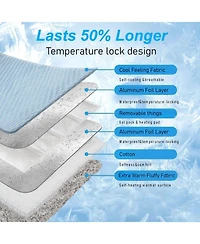 Aronkl 2 in 1 Self Warming Cooling Pet Mat Machine Washable Portable for Cats Dogs All Seasons