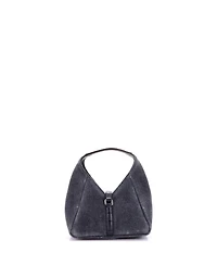 Pre-Owned Givenchy Mini Padlock Hobo Washed Denim and Embossed Leather