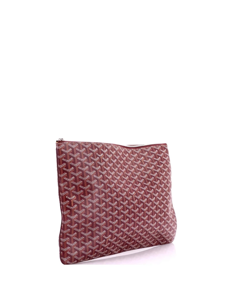 Pre-Owned Goyard Gm Senat Zip Pouch Coated Canvas