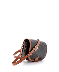 Pre-Owned Celine Folco Bag Triomphe Coated Canvas