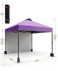 gaomon 10x10 Pop Up Canopy with Sidewalls for Outdoor