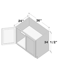 Boyel Living Full Height Door Base Cabinet with Full Overlay Hdf Door and Dovetail Drawer
