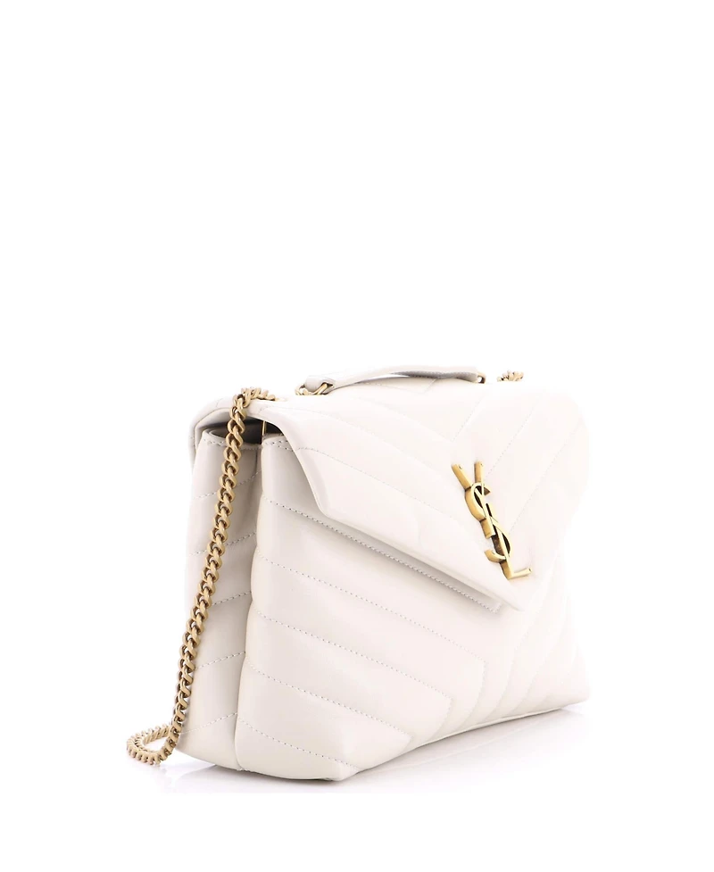 Pre-Owned Saint Laurent Small Loulou Shoulder Bag Matelasse Chevron Leather