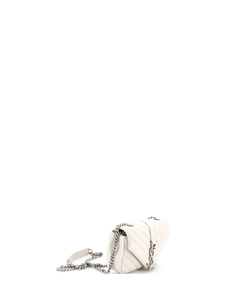 Pre-Owned Saint Laurent Baby Classic Monogram Crossbody Bag Matelasse Chevron Leather