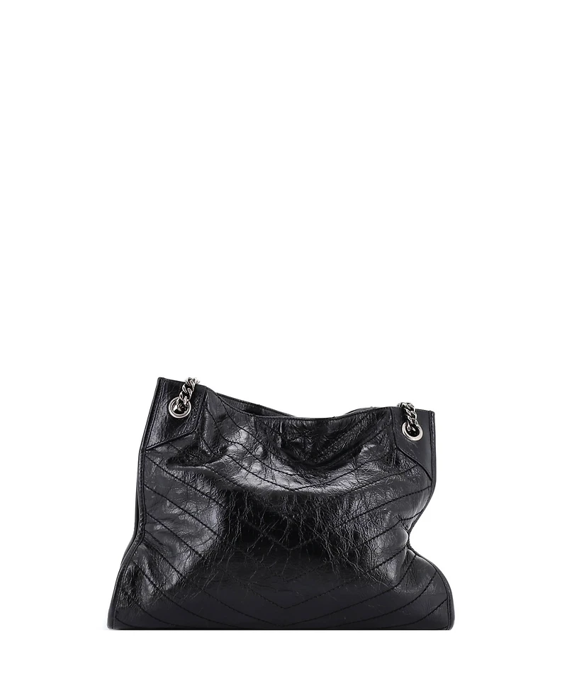 Pre-Owned Saint Laurent Medium Niki Shopping Tote Matelasse Chevron Leather