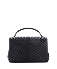 Pre-Owned Saint Laurent Classic Monogram College Bag Matelasse Chevron Leather