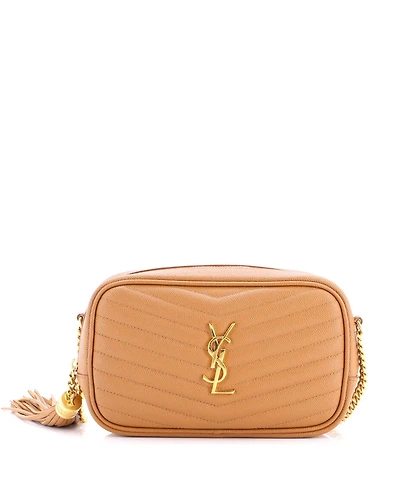 Pre-Owned Saint Laurent Mini LouLou Crossbody Bag Matelasse Chevron Leather