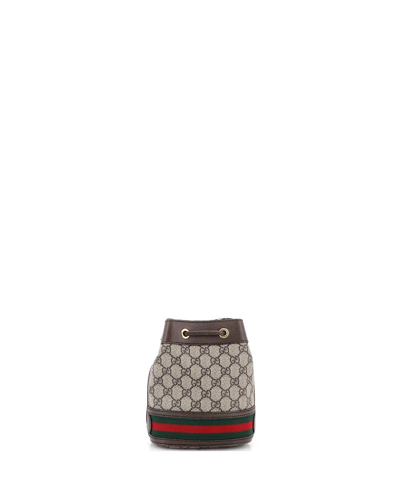 Pre-Owned Gucci Mini Ophidia Bucket Bag Gg Coated Canvas