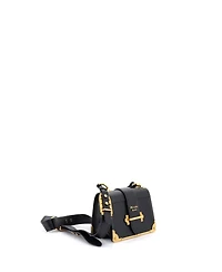 Pre-Owned Prada Small Cahier Crossbody Bag Leather and Saffiano Leather