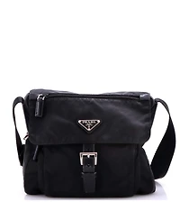 Pre-Owned Prada Small Buckle Messenger Bag Tessuto