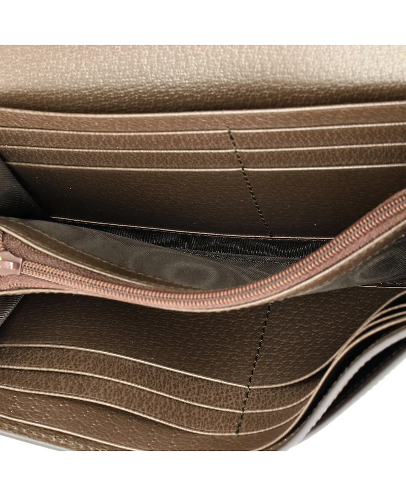 Pre-Owned Gucci Ophidia Continental Wallet Gg Coated Canvas