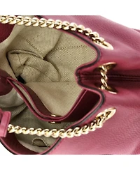 Pre-Owned Gucci Mini Soho Chain Strap Shoulder Bag Leather