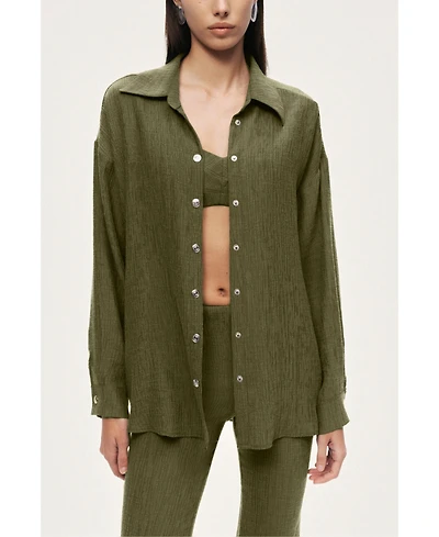 Nocturne Women's Relaxed Button-Down Shirt