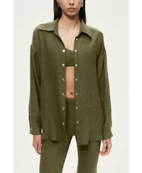 Nocturne Women's Relaxed Button-Down Shirt