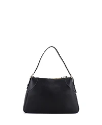 Pre-Owned Gucci Medium Emblem Shoulder Bag Leather