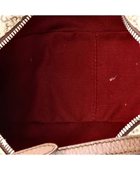 Pre-Owned Gucci Trunk Shoulder Bag Gg Coated Canvas with Studded Leather