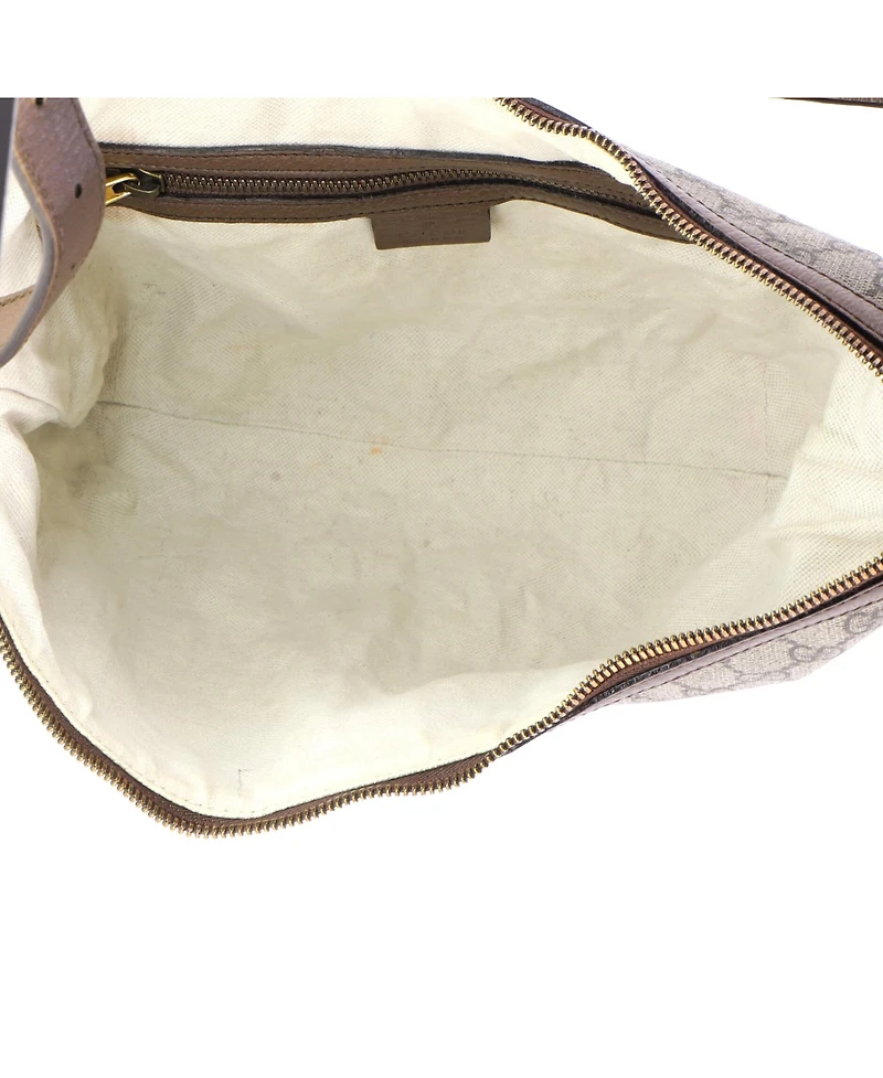 Pre-Owned Gucci Small Ophidia Half Moon Hobo Gg Coated Canvas