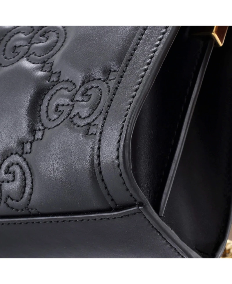 Pre-Owned Gucci Small Gg Shoulder Bag Gg Matelasse Leather