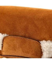 Pre-Owned Gucci Small Horsebit 1955 Shoulder Bag Suede with Shearling