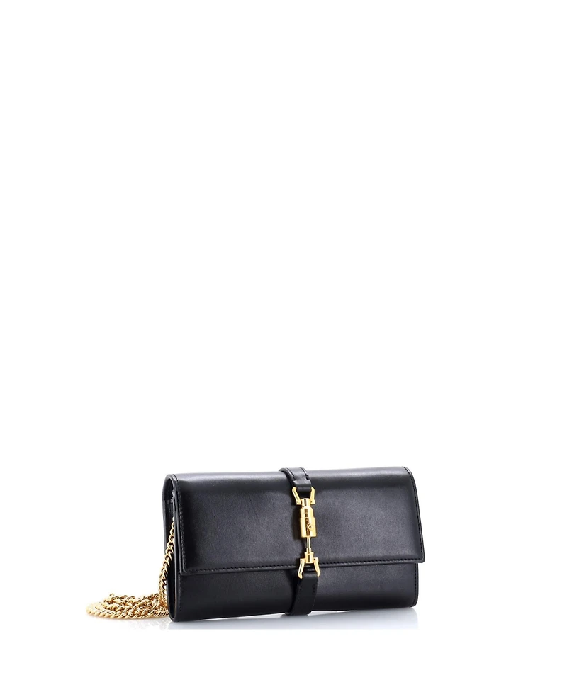 Pre-Owned Gucci Jackie 1961 Continental Chain Wallet Leather