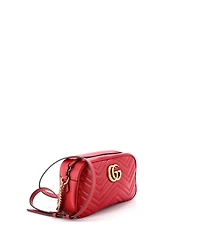Pre-Owned Gucci Small Gg Marmont Shoulder Bag Matelasse Leather