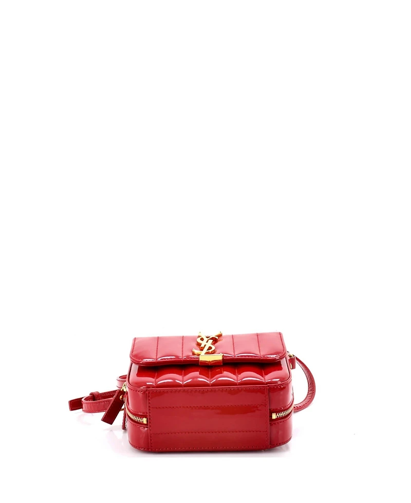 Pre-Owned Saint Laurent Toy Vicky Camera Bag Vertical Quilt Patent