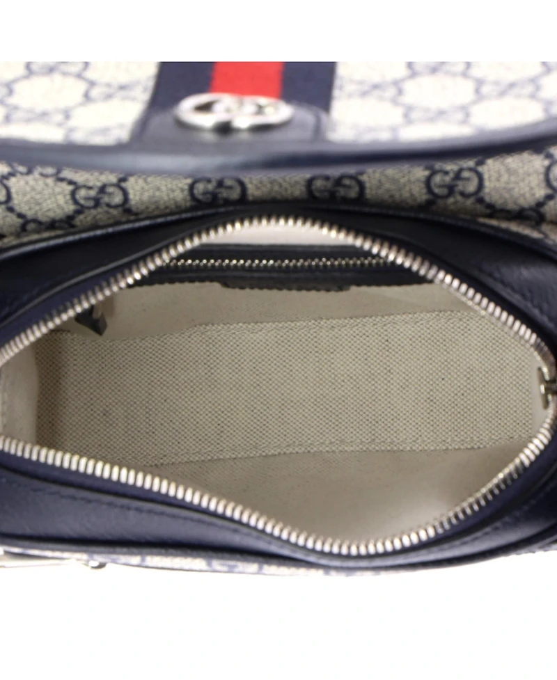 Pre-Owned Gucci Mini Ophidia Flap Shoulder Bag Gg Coated Canvas
