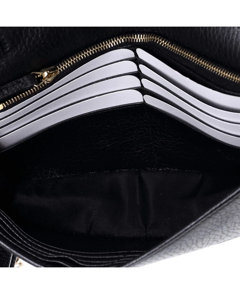 Pre-Owned Gucci Interlocking Wallet on Chain Leather