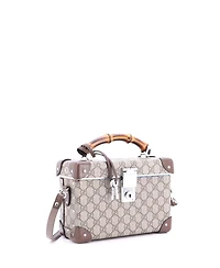 Pre-Owned Gucci Bamboo Globe-Trotter Vanity Case Gg Coated Canvas