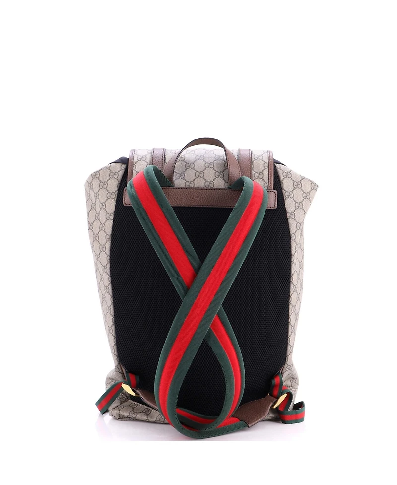 Pre-Owned Gucci Large Courrier Soft Backpack Gg Coated Canvas