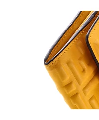 Pre-Owned Fendi Baguette Continental Wallet Zucca Embossed Leather