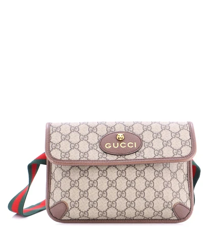 Pre-Owned Gucci Neo Vintage Flap Belt Bag Gg Coated Canvas