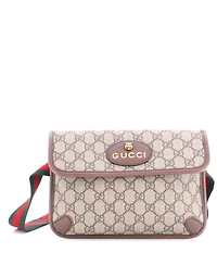 Pre-Owned Gucci Neo Vintage Flap Belt Bag Gg Coated Canvas