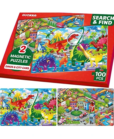 Quokka Magnetic Puzzles for Kids Ages 4-6 - 100 Pcs Magnetic Puzzle Book for Toddlers 3-5