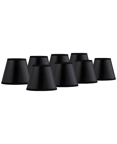 Springcrest Set of 8 Empire Chandelier Lamp Shades Paper Small High Candelabra Clip-On Fitting