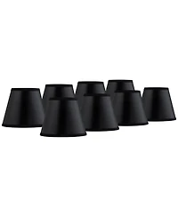 Springcrest Set of 8 Empire Chandelier Lamp Shades Paper Small High Candelabra Clip-On Fitting
