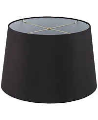 Springcrest Set of 2 Hardback Drum Lamp Shades Large 14" Top x 17" Bottom x 11" High Spider Replacement Harp Finial Fitting