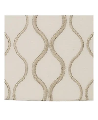 Springcrest Set of 2 Drum Lamp Shades Embroidered Medium 16" Top x 16" Bottom x 11" High Spider Harp and Finial Fitting