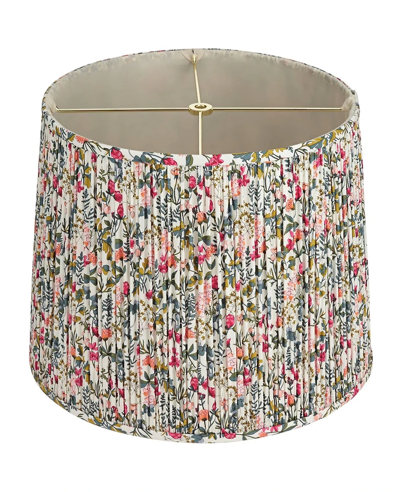 Springcrest Sally Slant Print Lamp Shade Replacement Meadow Pleated Floral Spider Harp Finial